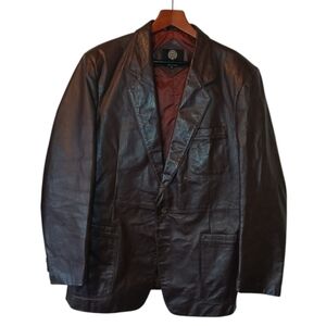 Andhurst men's brown leather vintage jacket size 46 mint condition.